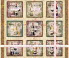 Cork & Barrel Wine Bottle Picture Patches 31166-X with measurements