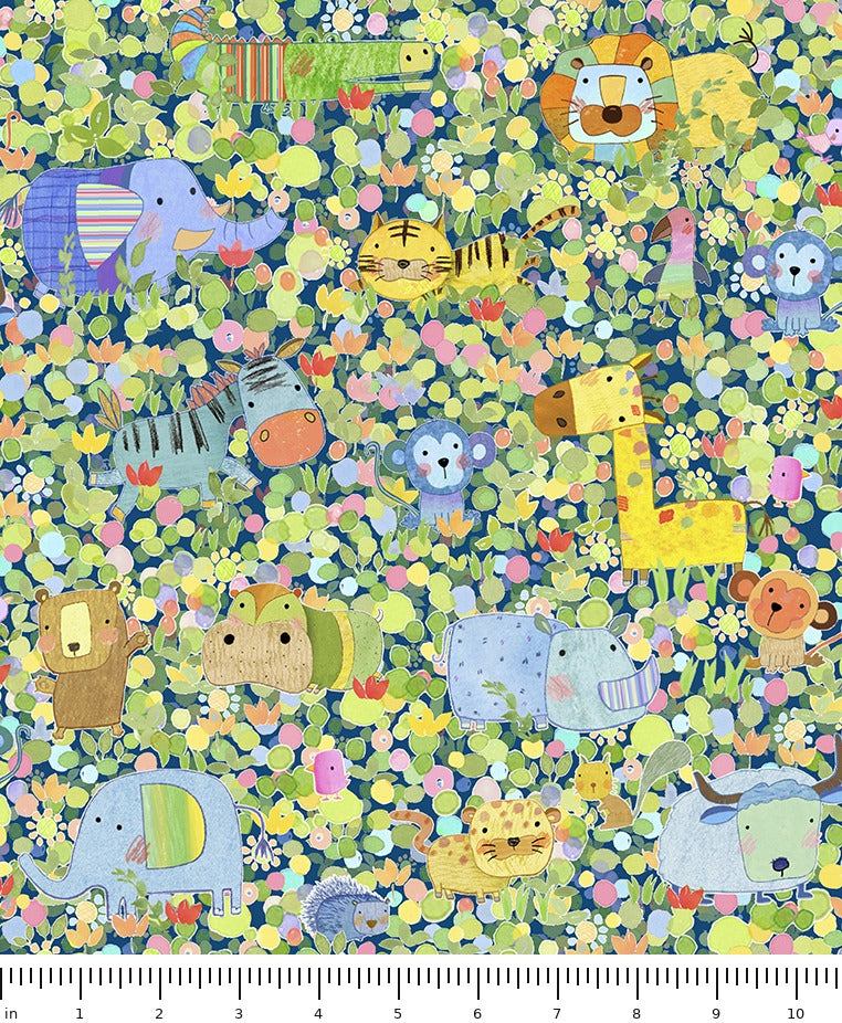 Jungle Friends Baby Jungle Animals 31384-N with ruler for scale