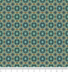 Resplendent Medallion Teal 30562-Q with ruler for scale