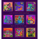 Laurel Burch Fantasticats - Block Panel - Y4339-28M