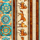Born to Run Horse & Mandalas Border Stripe 31477-X