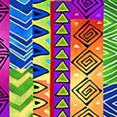 Laurel Burch Basic Stripe - Multi Color Y3220-55