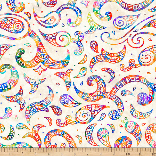 Brilliance Paisley Swirl 28324 -E Cream