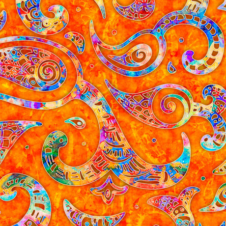 Brilliance Paisley Swirl 28324 -O Orange