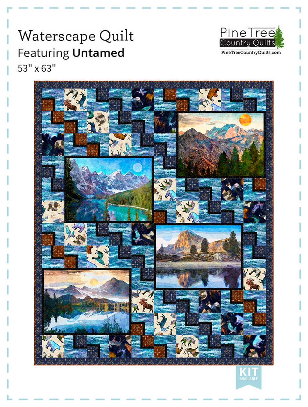 Waterscape Quilt Kit 4092A Featuring Untamed
