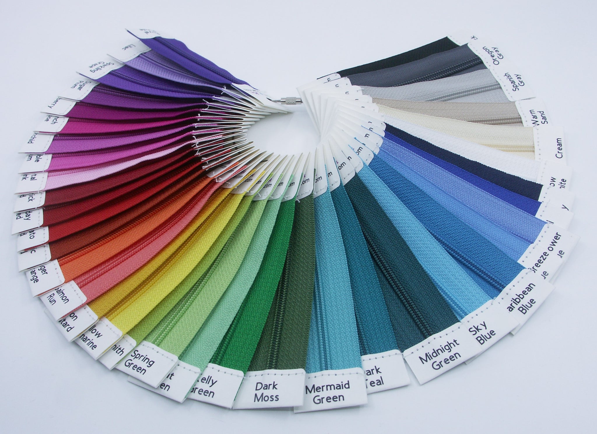 All Zipper Colors Sample Ring – Lala and Mer